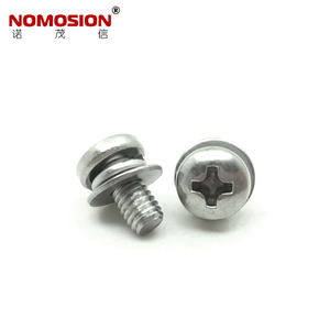 สกรูหัวจมสแตนเลส NOMOSION 304 ขนาด M4 พร้อมแหวนรองและแหวนสปริง เกลียวมาตรฐานเมตริก - Product Image 3