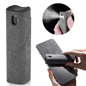 Nettoyant pour écran en microfibre 2 en 1, flacon pulvérisateur, chiffon en microfibre pour téléphone portable, tablette, <span class=keywords><strong>ordinateur</strong></span>, lingettes de nettoyage pour téléphone, tablette, téléviseur - Product Image 1