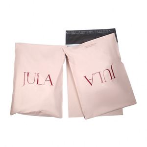 Échantillon Gratuit Sac d'expédition postal personnalisé rose auto-adhésif imperméable biodégradable en LDPE vierge avec logo pour envoi express - Product Image 3