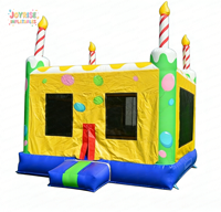 Château gonflable d'anniversaire 13x13 pieds pour enfants, château de saut extérieur pour fête d'anniversaire, parc de jeux