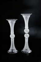 Porte-bougie transparent moderne de qualité supérieure pour centre de table, idéal pour événements, fêtes et mariages