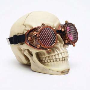 Gafas de Sol Góticas Steampunk Vintage Unisex con Logotipo Personalizado al por Mayor, Gafas Punk con Engranajes, Gafas de Sol para Cosplay y Fiestas - Product Image 3