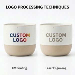 Wholesale Custom Logo Matte Finish Ceramic Mugs Speckled Matte Handless Clay Tea Coffee <b>Cups</b> for Home Office Restaurant Bulk - Product Image 3