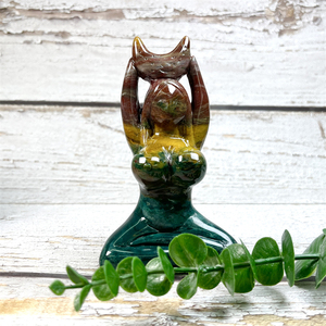 Venta al por mayor de alta calidad océano jaspe <span class=keywords><strong>Madre</strong></span> Tierra cristales <span class=keywords><strong>madre</strong></span> diosa de la tierra escultura para Decoración - Product Image 2