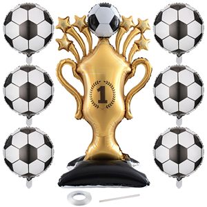 Set de Globos de Cumpleaños de Fútbol, Globo de Papel con Trofeo de Campeón, Globos con Letras de <span class=keywords><strong>Feliz</strong></span> Cumpleaños, Decoración para Fiestas Infantiles con Temática Deportiva de Estrellas - Product Image 5