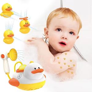 Bagno per bambini sprinkler giocattolo vasca da bagno gioco elettrico anatra spray acqua doccia testa bagno giocattolo con 3 spruzzatura anatra - Product Image 6