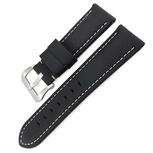 <span class=keywords><strong>Bracelet</strong></span> de <span class=keywords><strong>montre</strong></span> en Nylon et Fiber de carbone, en cuir, noir, pour <span class=keywords><strong>Panerai</strong></span>, <span class=keywords><strong>Bracelet</strong></span> Pam1661/441, accessoires pour hommes, 24mm - Product Image 2