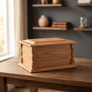Natural Pine American Style Urn Pet Adult <b>Memorial</b> Ashes Display Customized Cremation Decorative Storage <b>Box</b> Biodegradable 220 - Product Image 1