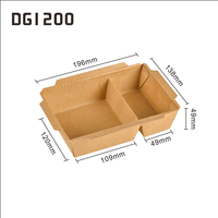 Bol rond à salade en papier kraft, biodégradables, respectueux de l'environnement, boîte à emporter avec couvercle, 15 ml