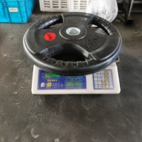 Plaque de poids en caoutchouc en gros 1,25-25 kg, 3 poignées, triple grip antidérapant pour équipement de fitness à domicile et commercial