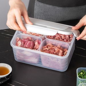 High Quality Modern Rectangle Silicon Fridge Food Storage <b>Containers</b> Kitchen Storage Boxes Bins Food Storage <b>Container</b> Sets - Product Image 1