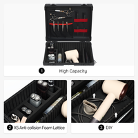 Valise professionnelle pour barbier, étui pour tondeuse à cheveux, valise en aluminium pour coiffeurs et maquilleurs