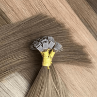 Extensions de cheveux humains vierges russes en gros, à la kératine, à pointe en U, pré-collées, double épaisseur, cuticules alignées, 1g, micro-liens, pour salon