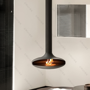 CRUISE Diamètre personnalisé Acier au carbone noir Intérieur Plafond Foyer suspendu au carburant <span class=keywords><strong>Bio</strong></span> <span class=keywords><strong>Ethanol</strong></span> Real Fire - Product Image 2
