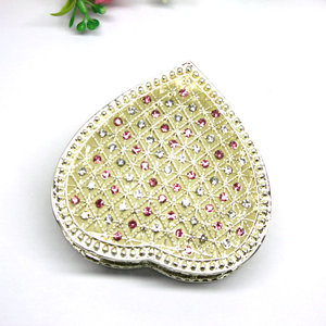 Шкатулка для украшений SHINNYGIFTS в форме сердца, с эмалью, прочная, с магнитной застежкой, для женщин, металлическая, с камнями-стразами - Product Image 2