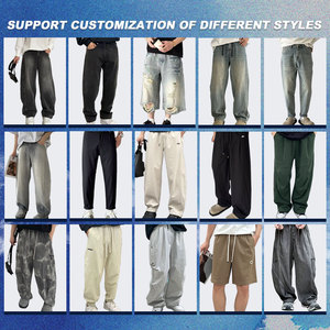 Brand New Slim Fit Men's <strong>Jeans</strong> Red Tornado Stacked <strong>Skinny</strong> Celana Pendek with <strong>Drip</strong> Courts Straight Style for Autumn - Product Image 3