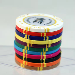 Ficha de Póker de Arcilla de Alta Calidad de 14g, Casino Royal, Personalizable, 40mm, Moneda, Decoración Interior de Las Vegas, Banda Metálica, Adhesivo Decorativo - Product Image 5