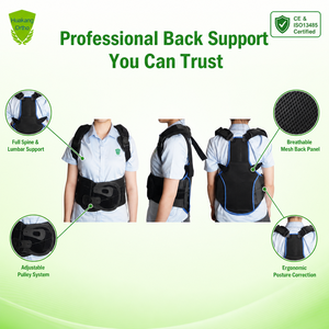 Ceinture de soutien lombaire respirante et réglable, attelle ergonomique pour le bas du <span class=keywords><strong>dos</strong></span>, soulagement de la douleur et correction de la posture - Product Image 3