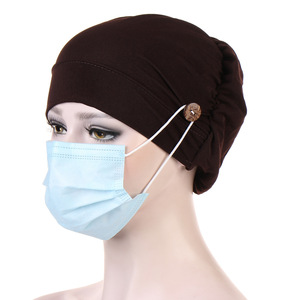 Gorro Turbante Musulmán al por Mayor, Gorro de <span class=keywords><strong>Quimioterapia</strong></span> para Mujer de Color Sólido, Estilo Étnico, Poliéster Chifón, Cuatro Estaciones - Product Image 6