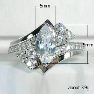 Anello dal Design a Forma di Marquise, Elegante Anello da Dito per Donne - Product Image 5