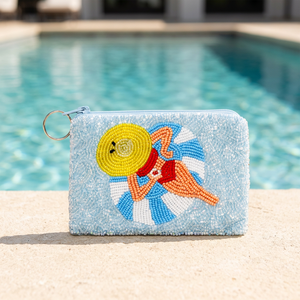 กระเป๋าใส่เหรียญปักเลื่อมแบบกำหนดเอง กระเป๋าซิปผ้าฝ้ายผสมสีแฟชั่น สำหรับของขวัญและงานอีเว้นท์ - Product Image 1