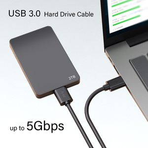 Câble OEM ODM Type-C vers Micro USB 3.0 10 Gbit/s avec blindage tressé, charge rapide 3A pour disques durs externes Seagate <span class=keywords><strong>LaCie</strong></span> - Product Image 2