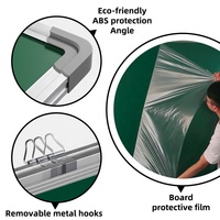 100*200cm tableau vert magnétique Double face effaçable à sec/Surface inscriptible pour salle de classe/café cadre en aluminium Anti-éblouissement