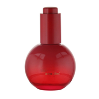 Bouteilles compte-gouttes en verre transparent promotionnelles de 15 ml, 25 ml, 30 ml, 60 ml, personnalisées en verre rouge et aluminium pour huiles essentielles et essences