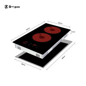Estufa de cerámica, placa de cocción eléctrica de 2 quemadores, cocina radiante de 12 pulgadas, 2 placas electrónicas, cocina radiante directa de fábrica - Product Image 2