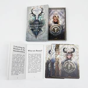 Etiqueta privada Impresión de lámina de oro Beautiful Power Motivational <span class=keywords><strong>Girl</strong></span> Mental Oracle Tarot Cards Deck con folleto complementario - Product Image 2