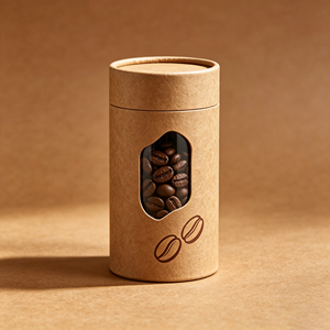 Custom Logo Design Round Cylinder <b>Storage</b> Tea Coffee Beans Tubes <b>Box</b> Biodegradable coffee to go <b>box</b> - Product Image 5