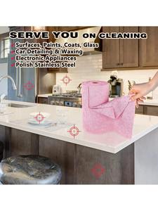Sợi Nhỏ Vải Trong Cuộn <span class=keywords><strong>Lint</strong></span> Miễn Phí Sạch Khăn Lau Giá Trị Gói Tái Sử Dụng Khăn Bếp 20 Sạch Vải Mỗi Cuộn Màu Hồng - Product Image 6
