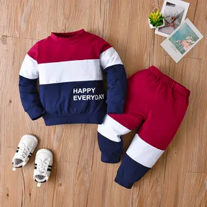 Fashional Designed 2 Pieces Long Sleeve Clothing Trousers Infants Suit Kids Toddler Baby Boys Clothes Set