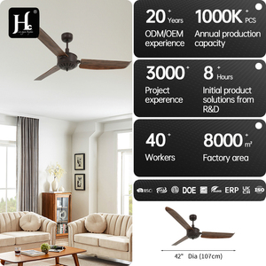 Nordic Decor 56-inch 3-Blade Ventilation Deprafon Wood Veneer Plywood Blades Remote-Controlled DC Fan - Product Image 4
