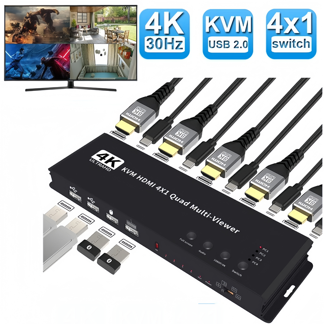 4K HDMI 4x1 マルチビューワー UHD-401MV Amazon | OREI 4x1マルチ