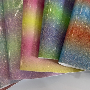 Campione gratuito di alta qualità Chunky Glitter fantasia in cristallo arcobaleno TPU finta pelle per scarpe da donna borsa cosmetica - Product Image 6