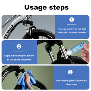 Huile de suspension de fourche <span class=keywords><strong>VTT</strong></span> de qualité supérieure, <span class=keywords><strong>protection</strong></span> contre l'amortissement et l'usure ultra lisses Lubrifiant pour vélo tout-terrain - Product Image 4