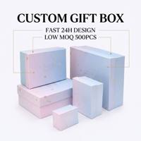 Boîte cadeau en carton de luxe avec logo personnalisé, vente en gros, boîte d'emballage en papier recyclable à motif étoile pour bijoux et cosmétiques