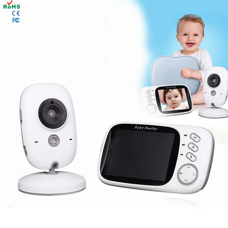 2-Wege-Audio-Talk 2,4 G 3,2" VB603 WLAN-Babymonitor Kamera Babyphonenachtsichtkamera Bebe Video-Babymonitor VB-603 kabellos