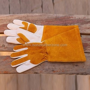 ถุงมือเชื่อม ISONZ Tig Welder Gloves หนังวัวแท้และหนังกลับ ทนความร้อน ป้องกันการบาด ขนาด 14 นิ้ว ปรับแต่งได้ - Product Image 1