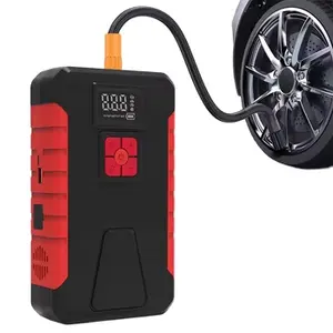 자동차 배터리 부스터 전원 은행 충전기 리튬 배터리 팩 16000mah 휴대용 자동차 타이어 공기 펌프 점프 스타터