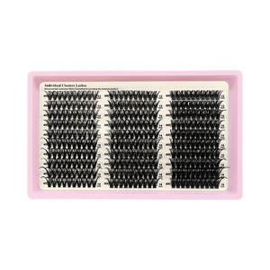 DIY Cluster False Eyelashes 40D 50D 60D Thick Curly Single Russian Style With <b>Tools</b> For Daily <b>Makeup</b> - Product Image 5