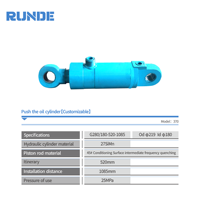 Cylindre de métallurgie à quatre tractions robuste personnalisé HSG Cylindre hydraulique de traitement de tige de piston de haute qualité