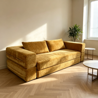 Sofá Cama Expandible Empotrable que se Convierte en Cama al Instante, Chenilla, Esponja y Algodón Aeróbico 180T para Sala de Estar y Dormitorio