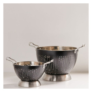 2025 Premium Stainless Steel Eco-Friendly Kitchen Colander Bowl with Modern <b>Basket</b> Design for Efficient Straining and Washing - Product Image 2