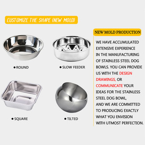 定制不锈钢宠物盆批发猫粮喂食器不锈钢大、中、小型犬用狗碗 - Product Image 6