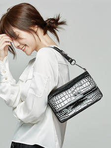 Sacs à bandoulière AndoBag à motif crocodile pour femmes, sac sous le bras en cuir de vache véritable, tendance, 2306 - Product Image 5