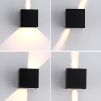 Applique murale LED moderne et minimaliste, économique, extérieure, en aluminium, IP65, 6W 20W, lumière LED réglable vers le haut et vers le bas