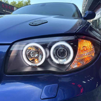 Ensemble de phares LED KGKB pour BMW Série 1 E87 118i 120i 125i 2004-2011, Angel Eyes, double faisceau, projecteur, mise à niveau Plug & Play