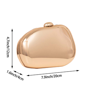Bolso de mano de acrílico brillante para mujer, bolso cruzado metálico de noche para fiesta, boda, hombro, cadena, monedero - Product Image 3